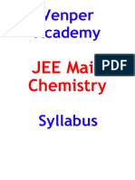 JEE Main Chemistry Syllabus Topics