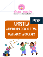 Atividades - Materiais Escolares