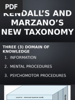 Kendall's and Marzano's New Taxonomy