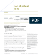 Construction of Patent Specifications