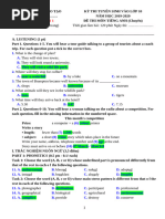 Đề Thi Vào 10 Chuyên Anh Đáp Án ĐỀ THI THỬ LẦN