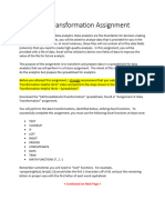 Data Transformation Assignment Instructions