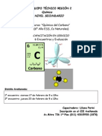 Afiche Curso Quimica Del Carbono en Servicio - Febrero 2012 - Avellaneda