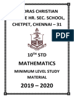 10th Maths Questions & Answers