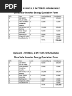 2kva Solar Inverter Energy Quotation Form