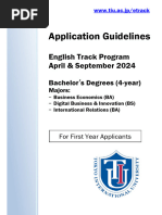 Application Guideline For First Year