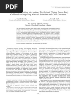 A Responsive Parenting Intervention: The Optimal Timing Across Early Childhood For Impacting Maternal Behaviors and Child Outcomes