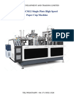 Single Plate HighSpeedPaper Cup Machine