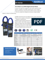 GAZELLE G9202, G9203 600A True RMS Digital Clamp Meter