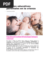 5 Estilos Educativos Parentales en La Crianza