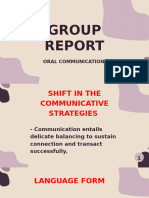 GRoup Report - COMMUNICATIVE STRATEGIES