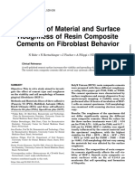 Influence of Material and Surface Roughness of Resin Composite Cements On Fibroblast Behavior