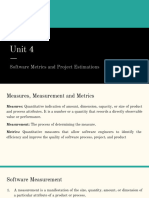 Unit 4 - Software Metrics and Project Estimations