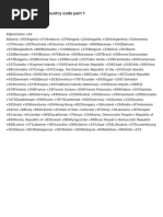 Countries and Their Country Code Part 1