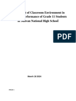 III - Group 4, The Impact of Classroom Env. To Acad. Perf. of Students