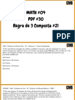 CMB - MAT - PDF #30 - #04 - Regra de 3 Composta