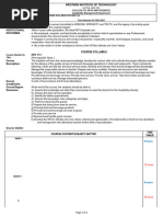 HPC111 Course Outline