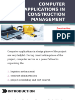 Computer Applications in Construction Management