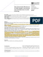 Feasibility, Acceptability and Potential Effectiveness of Dignity Therapy For Older People in Care Homes: A Phase II Randomized Controlled Trial of A Brief Palliative Care Psychotherapy