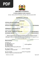 SC. Pet. No. 41 of 2018 Gitonga Mwangi Muriithi Vs Zehrabanu Janmohamed Estate of Hon. Daniel Toroitich Arap Moi