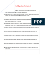 Word Equation Works Sheet