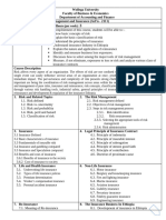 Risk Management and Insurance - Course Outline