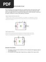 1-Phase Controlled Half Wave Rectifier: R Load Circuit Diagram