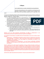 Critique Quant À La Réalité Même Du Caractère Existantial de La Précompréhension (Bultmann)