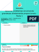 Resolver Problemas Envolvendo Grandezas Diretamente Proporcionais - Parte 1