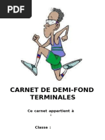 Carnet Dentrainement Bac Demi Fond