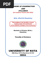 844 - B.Sc. (Part-II) Chemistry-Annual Scheme 2021-2022