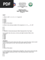 Science and Math Quiz Bee Sept 2024