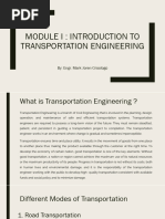 Introduction To Transportation Engineering