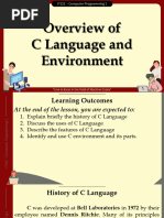 Overview of C Language and Environment: Topic No. 03