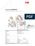 Gearless Mill Drive: Instrumentation Index List