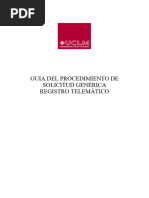 Guía Del Usuario para La Presentación de La Solicitud Genérica - Registro Electrónico