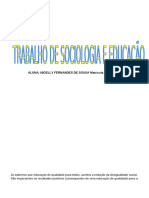 Trabalho de Sociologia Da Educação