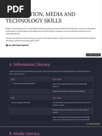 Information Media and Technology Skills