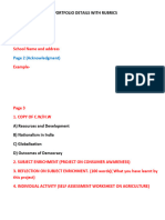 SST Portfolio Rubrics