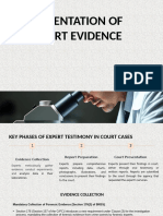 Presentation of Expert Evidence