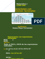 3 MCD, MCM y Operaciones Con Expresiones Racionales