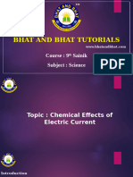 Science-Chemical Effects of Electric Current