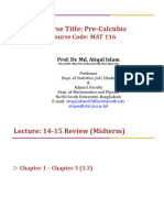 MAT 116 Lecture-14 Review Mid