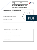 AMSP Maths Feast 2019 Round 4 Relay Questions Pair 1