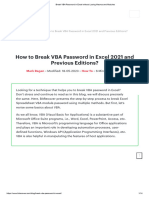 Windows - Break VBA Password in Excel Without Losing Macros and Modules