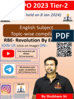 (Exams Held On 8 Jan 2024) : English Subject Topic-Wise Compilation