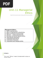 Unit11 Managerial Ethics