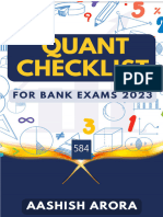 Quant Checklist 584 by Aashish Arora For Bank Exams 2024