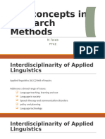 Key Concept in Applied Linguistic Research