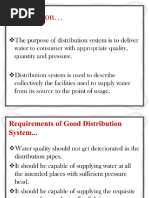 WATER SUPPLY AND Distribution